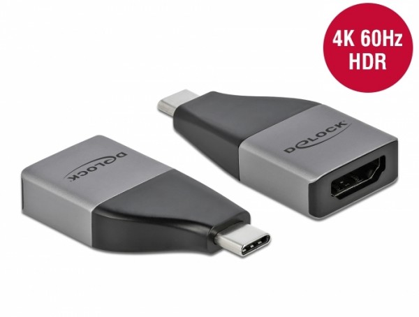 USB Type-C™ Adapter zu HDMI (DP Alt Mode) 4K 60 Hz + HDR – kompaktes Design, Delock® [64119]