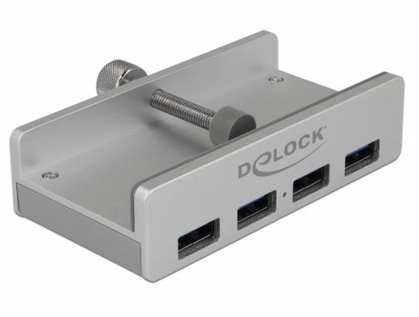 Externer USB 3.0 Hub, 4-Port, mit Feststellschraube, Delock® [64046]