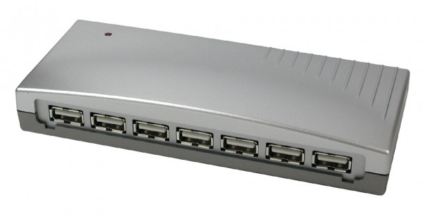 7 Port Externer USB 2.0 HUB inkl. Netzteil und 1.5 Meter Kabel, Exsys® [EX-1171]