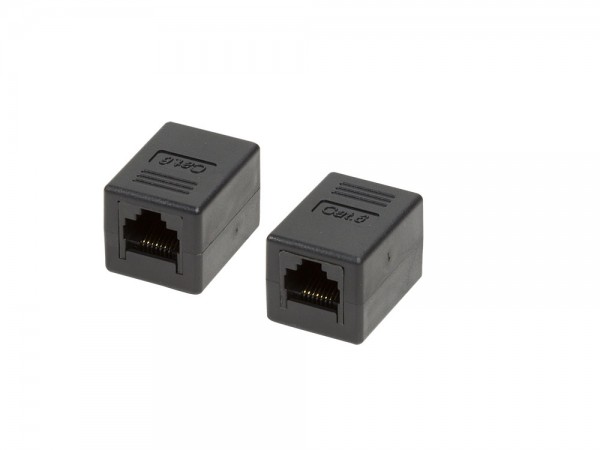 Patchkabel Verbinder 1:1 Cat.6 UTP, schwarz, LogiLink® [NP0034A]