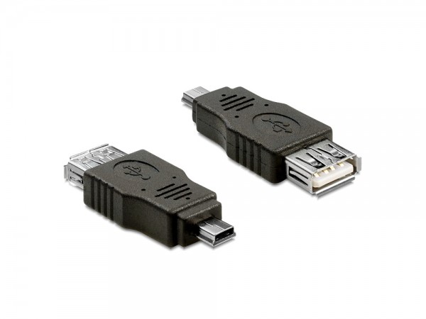 Adapter USB mini Stecker an USB 2.0-A Buchse OTG, Delock® [65399]