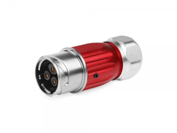 Industrie-Steckverbinder S3 - Power (3-Pin) Buchsenstecker mit Kabelverschraubung, Lötanschluss, Metall, M20, Bajonett, IP65/67, Good Connections®