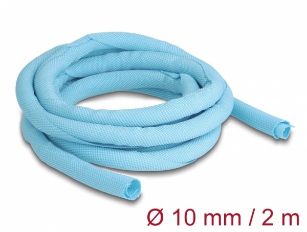 Gewebeschlauch selbstschließend hitzebeständig 2 m x 10 mm blau, Delock® [20876]