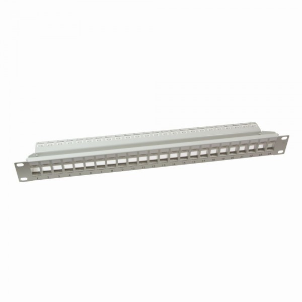 Keystone Patchpanel für 24 Keystone Buchsen, ungeschirmt, grau , LogiLink® [NK4044]