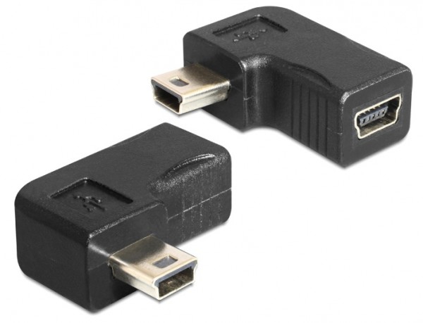 Adapter USB mini B 5pin St/Bu 90° gewink. Delock® [65448]