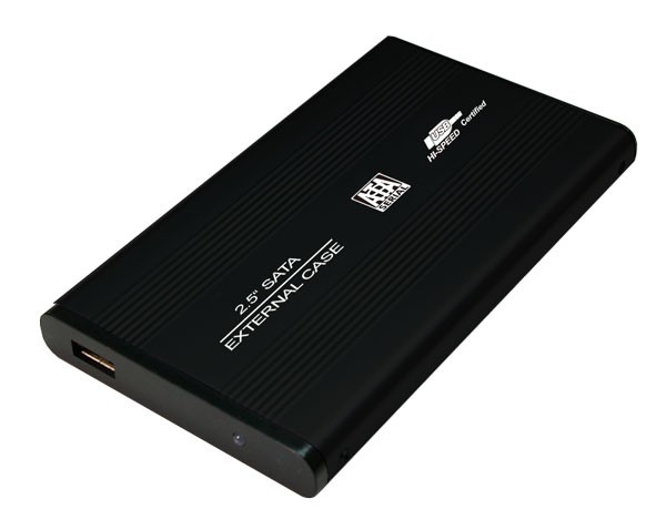 LogiLink® Festplattengehäuse 2,5 Zoll S-ATA USB 2.0 Alu, schwarz [UA0041B]
