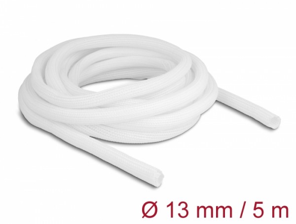 Geflechtschlauch selbstschließend 5 m x 13 mm weiß, Delock® [20808]