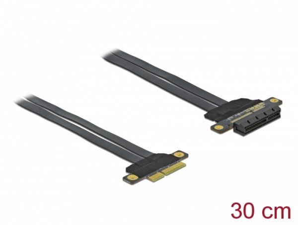 Riser Karte PCI Express x4 zu x4 mit flexiblem Kabel 30 cm, Delock® [85768]