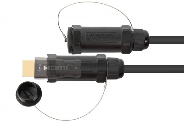 AOC Hybrid High-Speed HDMI® 2.0b, stahlarmiert, 4K @60Hz, 18 GBit/s, schwarz, 20m, PYTHON® Series