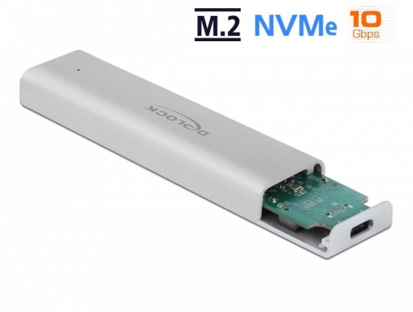 Externes Gehäuse für M.2 NVMe PCIe SSD mit SuperSpeed USB 10 Gbps (USB 3.2 Gen 2) USB Type-C™ Buchse , Delock® [42634]