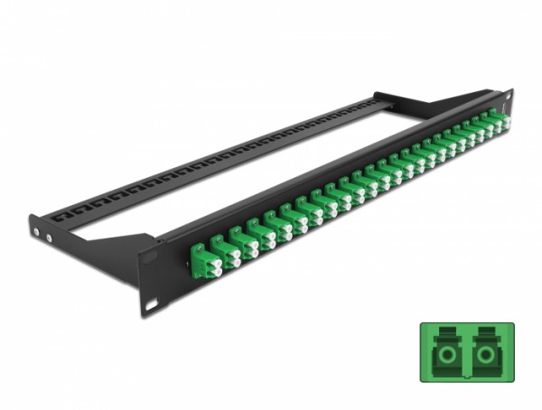 19" LWL Patchpanel 24 Port LC Duplex grün, Delock® [43387]