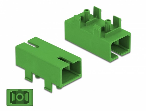 LWL Kupplung für PCB SC Simplex Buchse zu SC Simplex Buchse Singlemode grün, Delock® [86932]