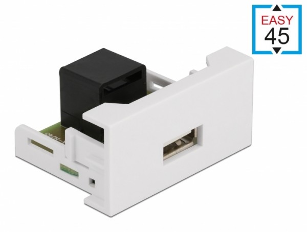 Easy 45 Modul USB 2.0 Typ-A Buchse zu RJ45 Buchse 22,5 x 45 mm, Delock® [81344]