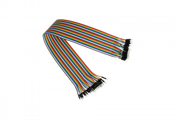 kabelmeister® Jumper Wire 40-Pin trennbare Adern für Arduino, Raspberry Pi etc., Stecker an Stecker, AWG28, 20cm