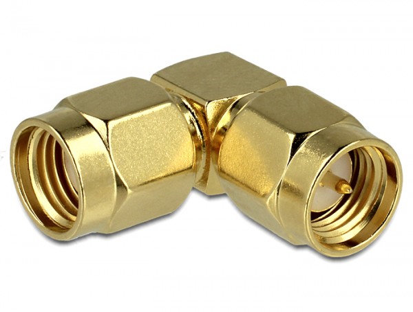Adapter RP-SMA Stecker an SMA Stecker 90°, Delock® [88826]