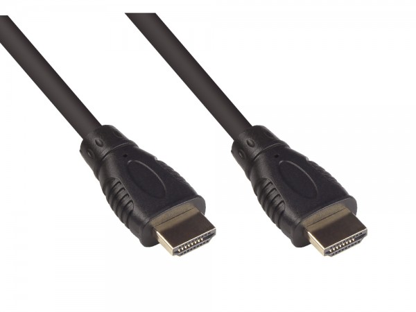Anschlusskabel HDMI 2.0b, 4K / UHD @60Hz, 18 Gbit/s, vergoldete Kontakte, schwarz, 5m, Good Connections®