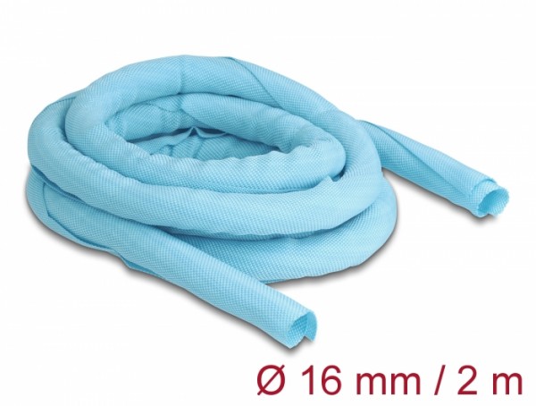 Gewebeschlauch selbstschließend hitzebeständig 2 m x 16 mm blau, Delock® [20877]