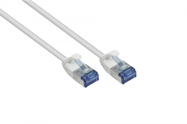 RNS® Patchkabel SlimLine, Cat.6A, U/FTP, PiMF, halogenfrei (LSZH), 500MHz, CU, weiß, 3m, Good Connections®