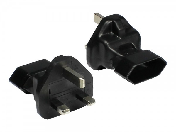 Stromadapter, England, UK Stecker auf Euro 2pin Buchse (gerade), Good Connections®