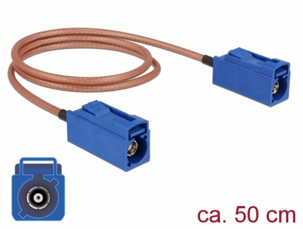 Antennenkabel FAKRA C Buchse an FAKRA C Buchse RG-316 50 cm, Delock® [89667]