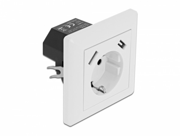 Einbausteckdose mit 2 x USB Typ-A Ladeport 2,8 A , Delock® [11473]