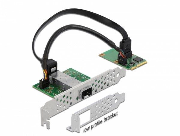 Mini PCIe I/O PCIe full size 1 x SFP Gigabit LAN, Delock® [95267]
