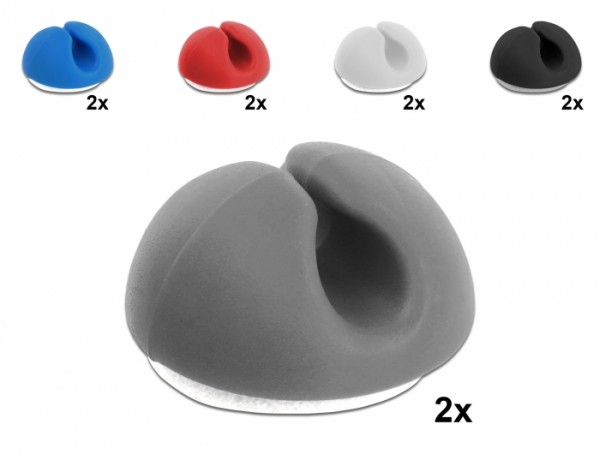 Kabelhalter Mini Set 10 Stück farbig sortiert, Delock® [18294]