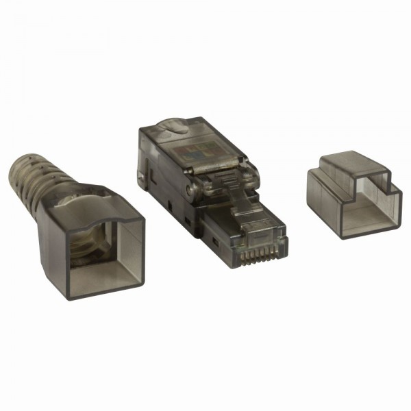 Feldkonfektionierbarer RJ45 Steckverbinder Cat.6A 10GE, ungeschirmt, EconLine, LogiLink® [MP0045]