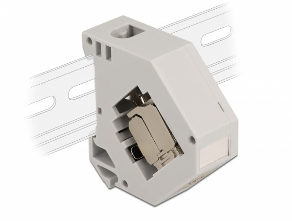 Hutschienenadapter mit Keystone Modul RJ45 Buchse Cat.6A LSA, Delock® [86014]