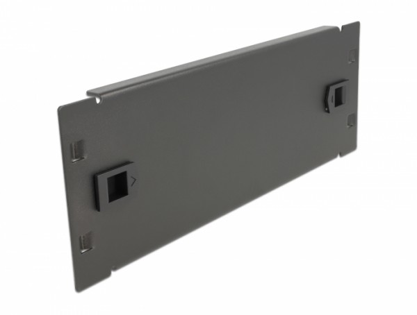 10? Netzwerkschrank Blindabdeckung werkzeugfrei 2 HE schwarz, Delock® [66578]