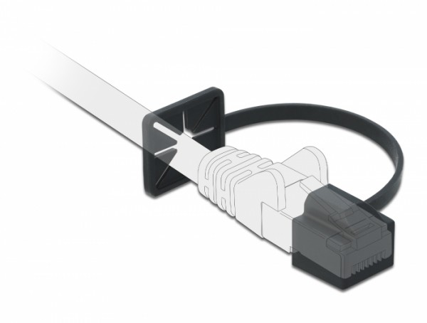 Staubschutz für RJ45 Stecker mit Befestigungsclip schwarz, Delock® [86589]