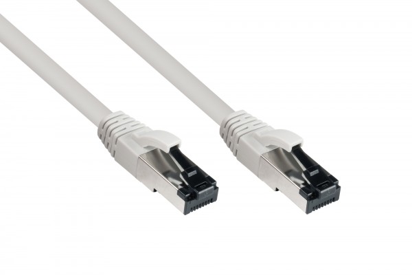 RNS® Patchkabel Cat. 8.1, S/FTP, PiMF, halogenfrei (LSZH), CU, AWG26, 2000MHz, 40Gbit/s, grau, 7,5m, Good Connections®