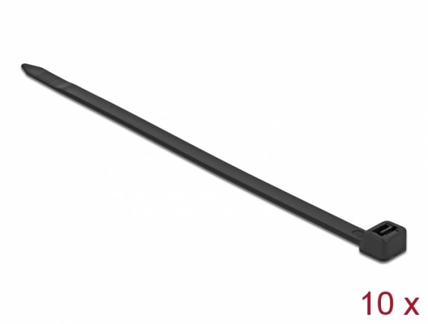 Kabelbinder L 760 x B 8,8 mm 10 Stück schwarz, Delock® [19634]