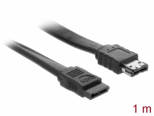 Kabel SATA 3 Gb/s Buchse > eSATA Buchse, schwarz, 1 m, Delock® [85810]