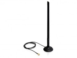 SMA WLAN Antenne mit magnetischem Standfuß und Kippgelenk 6,5 dBi, Delock® [88410]