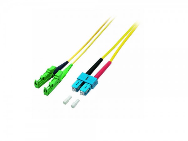 Patchkabel LWL Duplex OS2 (Singlemode, 9/125) E2000®-APC/SC, 20m, Good Connections®