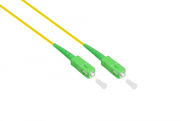 Patchkabel LWL Simplex OS2 (Singlemode, 9/125) SC (APC) / SC (APC), LSZH, 0,5m, Good Connections®