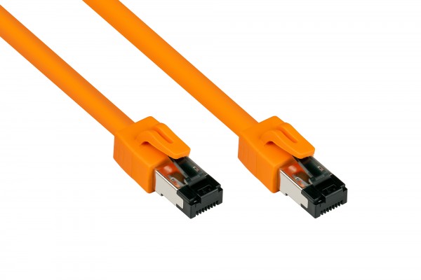 RNS® Patchkabel Cat. 8.1, S/FTP, PiMF, halogenfrei (LSZH), 2000MHz, 40Gbit/s, orange, 3m, Good Connections®