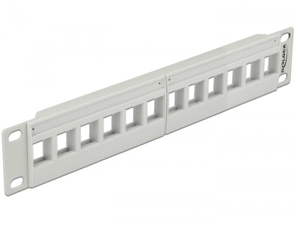 10" Keystone Patchpanel 12 Port grau, Delock® [43309]