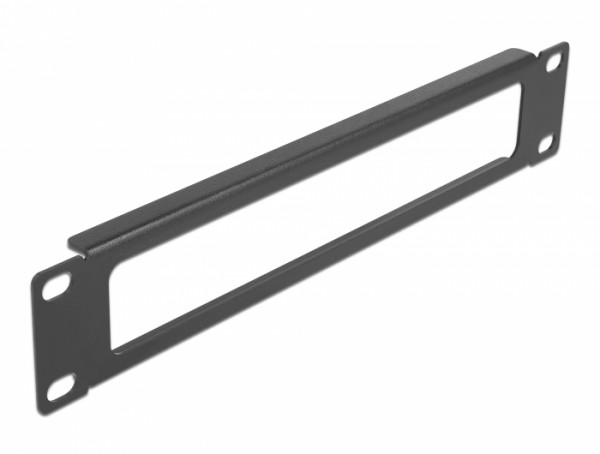 10? Netzwerkschrank Panel mit Öffnung 1 HE schwarz, Delock® [66672]
