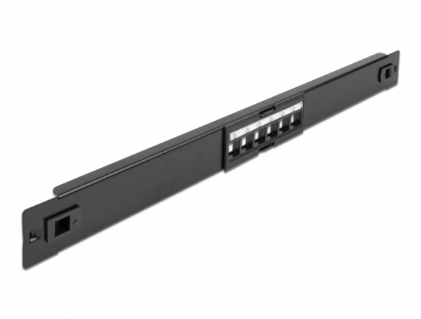 19? Keystone Patchpanel 6 Port werkzeugfrei, Delock® [66820]