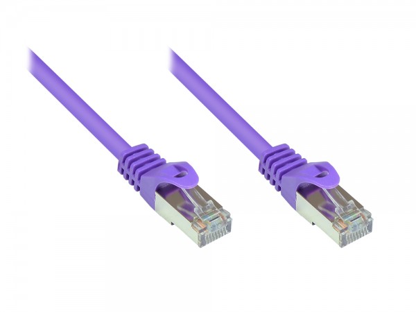 RNS® Patchkabel mit Rastnasenschutz, Cat. 5e, SF/UTP, PVC, 100MHz, violett, 2m, Good Connections®