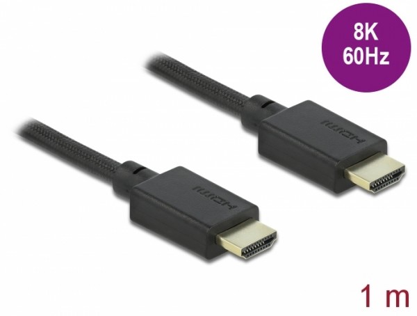 High Speed HDMI Kabel 48 Gbps 8K 60 Hz 1 m, Delock® [85387]