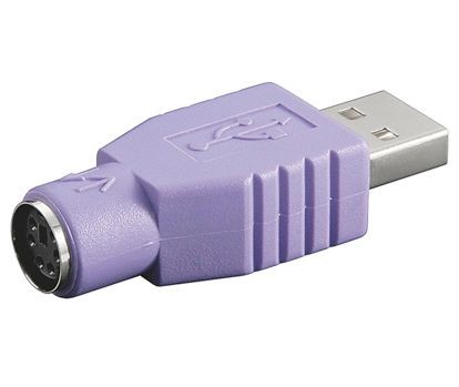 Adapter PS2 Buchse > USB-A Stecker (Maus + Tastat.), Delock® [65461]