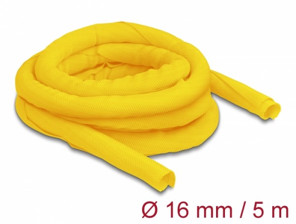Gewebeschlauch selbstschließend hitzebeständig 5 m x 16 mm gelb, Delock® [20873]