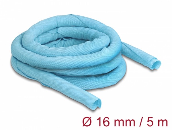 Gewebeschlauch selbstschließend hitzebeständig 5 m x 16 mm blau, Delock® [20881]