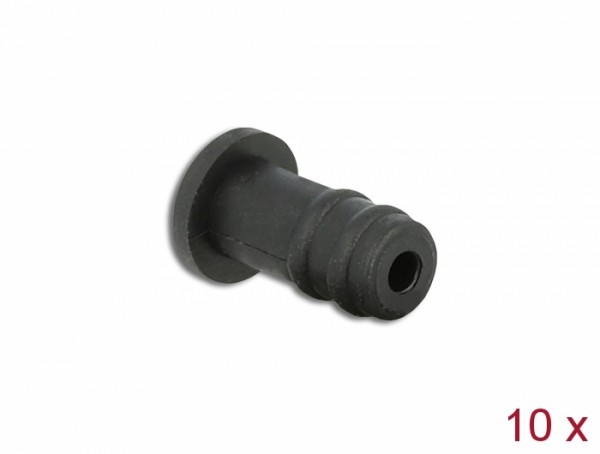 Staubschutz für 3,5 mm Klinkenbuchse 10 Stück schwarz, Delock® [60251]