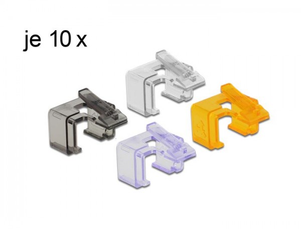 Rastnasenset für Patchkabel, Reparatur Clip 40 Stück Set 2, Delock® [86422]