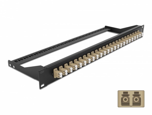 19? LWL Patchpanel 24 Port LC Duplex beige, Delock® [43388]