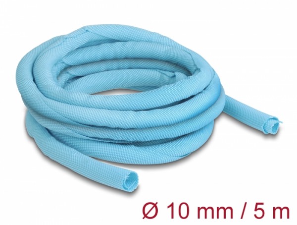 Gewebeschlauch selbstschließend hitzebeständig 5 m x 10 mm blau, Delock® [20880]